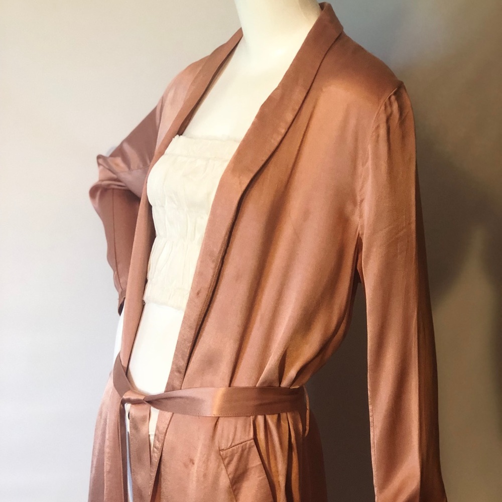 Satin Robe - Blush